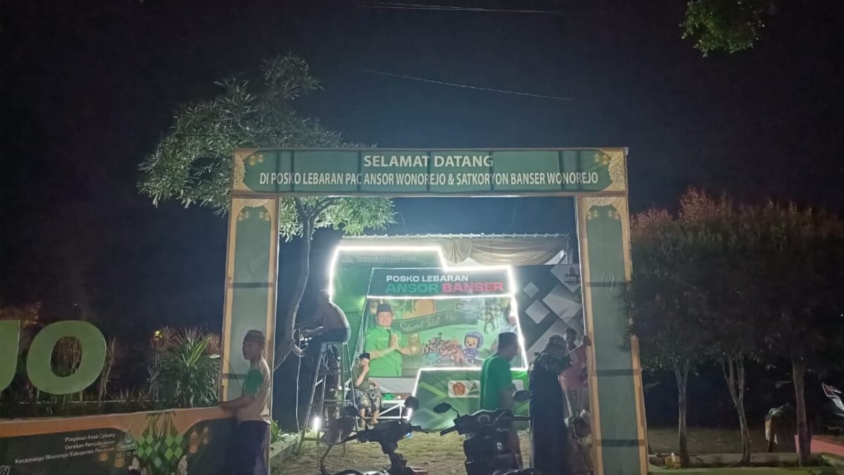 Ansor dan Banser Kabupaten Pasuruan Mulai mendirikan Posko Lebaran di 19 Titik