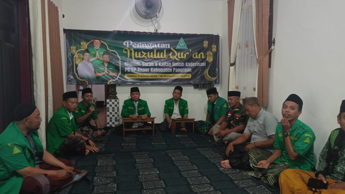 Ansor Pasuruan Gelar Khotmil Qur’an dan Kajian Ilmiah Kaderisasi Peringati Nuzulul Qur’an 1447 H